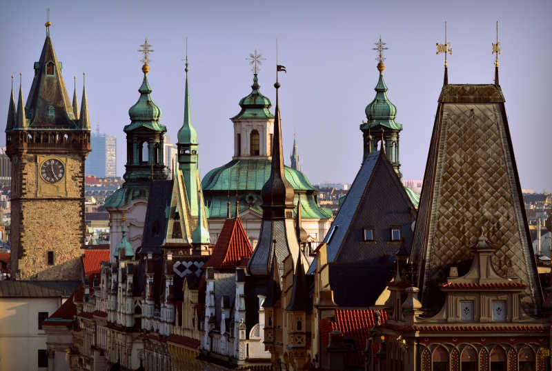 旅游景点布拉格城堡景观 